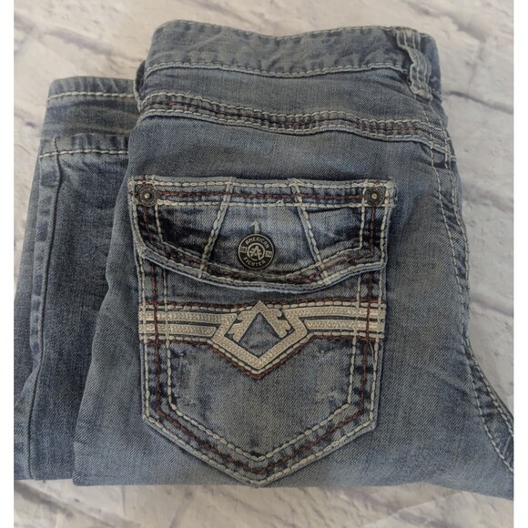 American Fighter Jeans Heritage Bootcut From the Buckle y2K Mens 30 FLAW - Picture 6 of 15